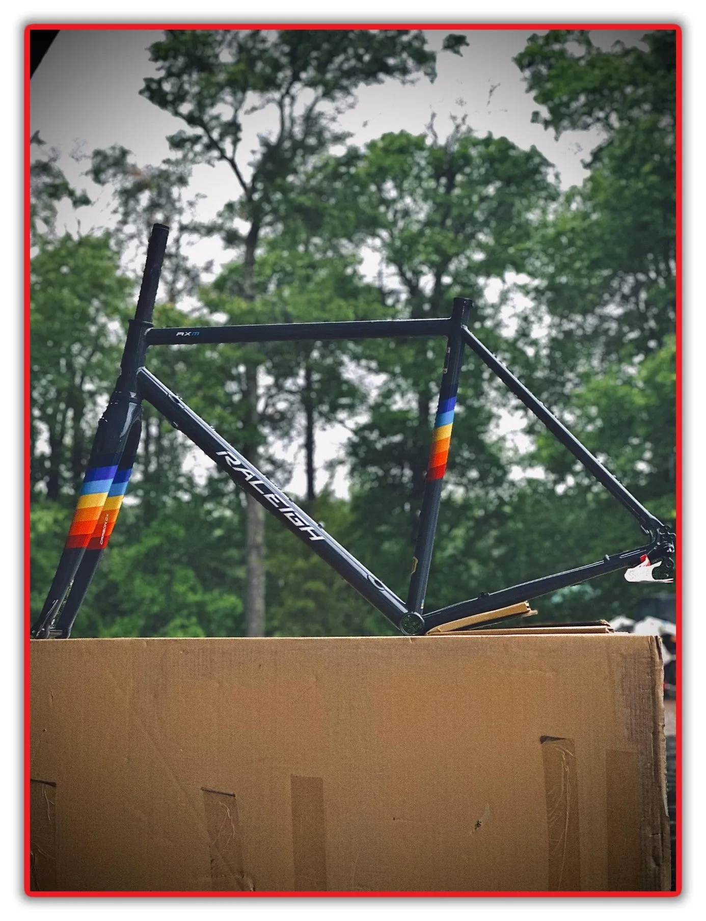 2017 Raleigh RXM Reynolds 56cm Disc 700c Cyclocross Bike Frame Carbon Fork New