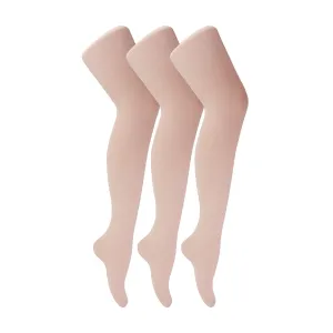 3 Pack Girls 70 Denier Soft Nylon Ballet Tights