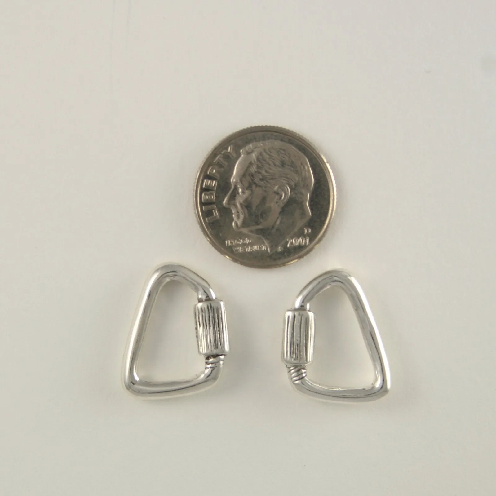 Artistic Carabiner Earrings - Sterling Silver - Rock Climbing Jewelry