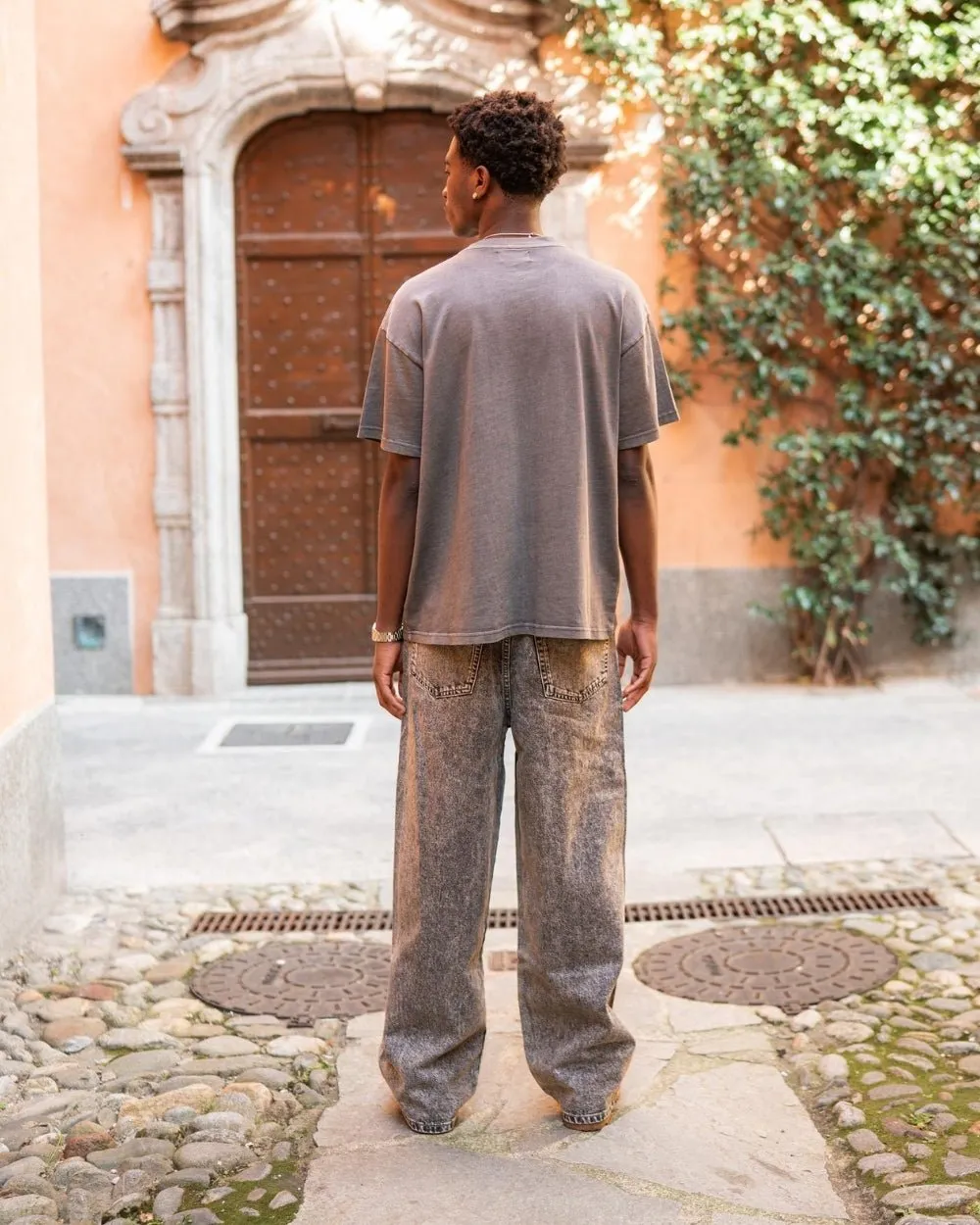 Baggy Denim Jeans Washed Grey
