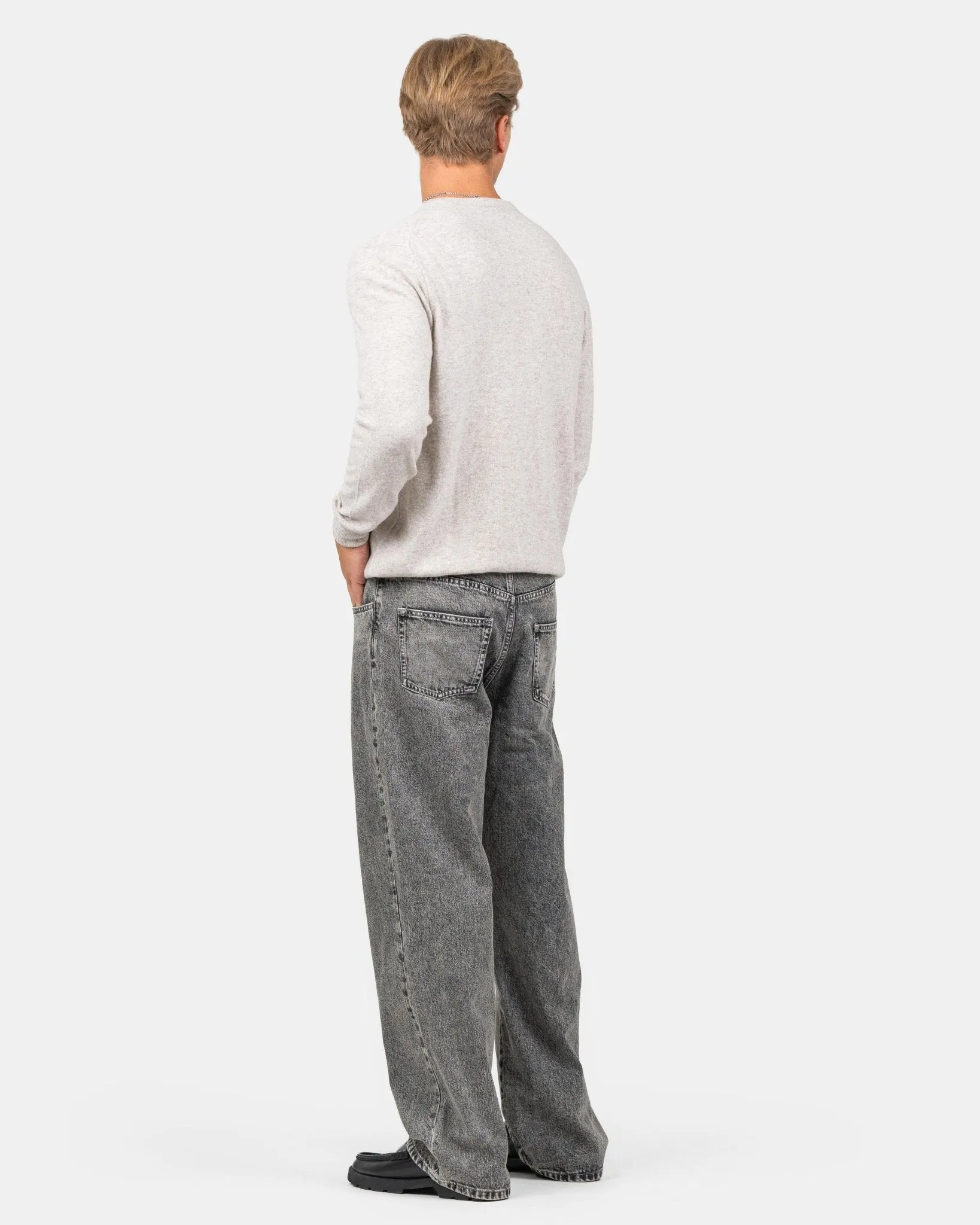 Baggy Denim Jeans Washed Grey