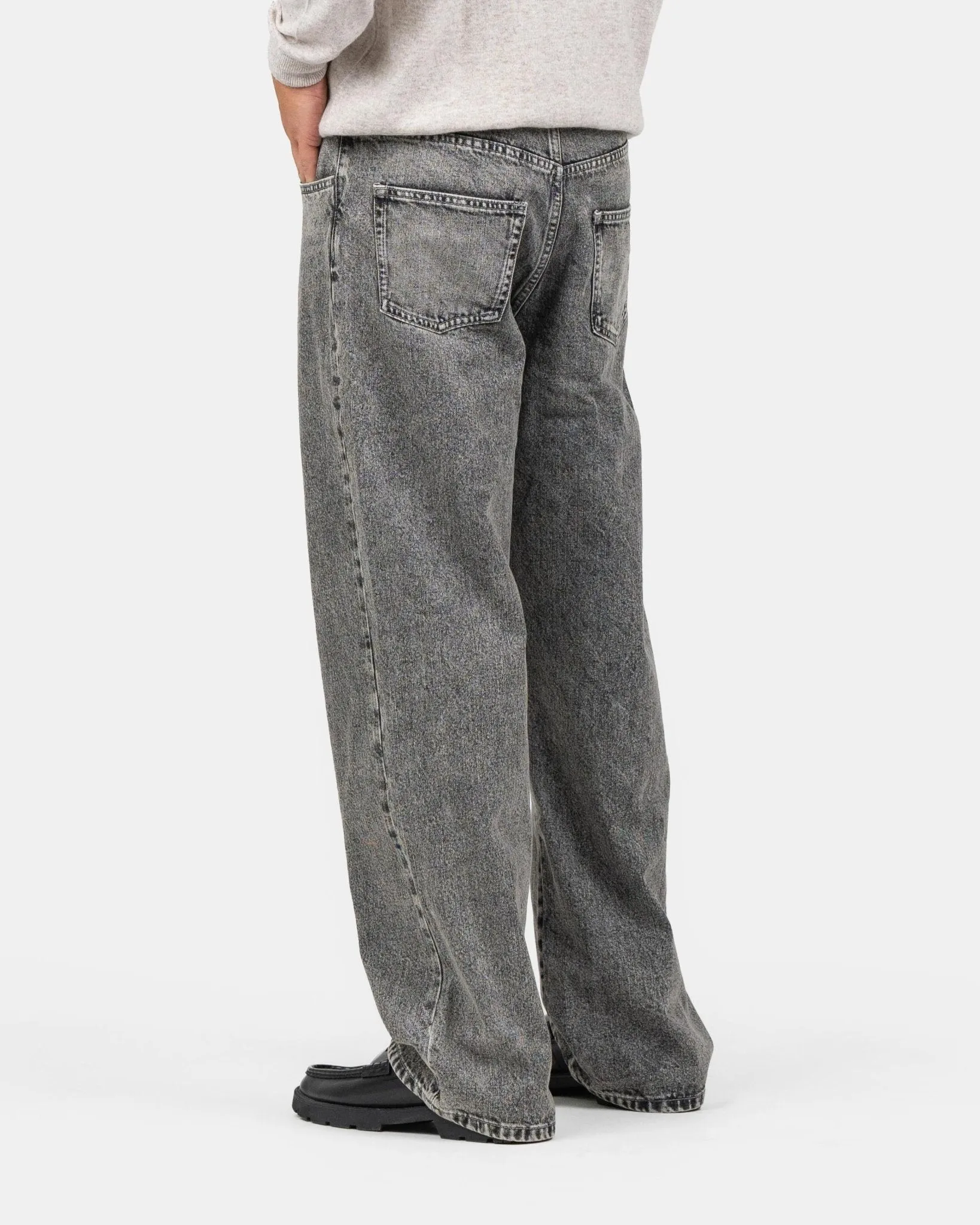 Baggy Denim Jeans Washed Grey