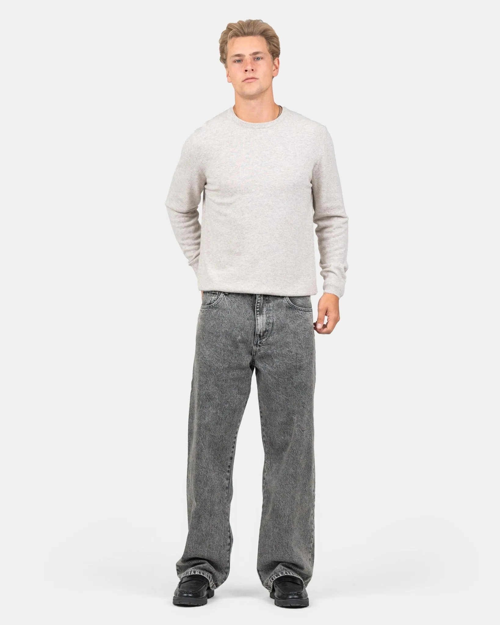Baggy Denim Jeans Washed Grey