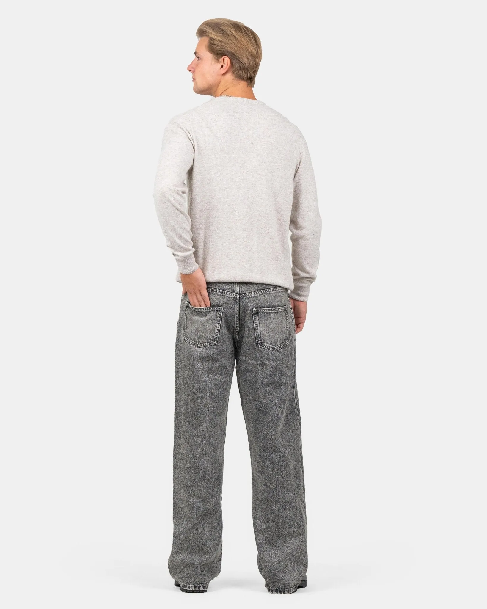 Baggy Denim Jeans Washed Grey