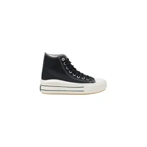 Black High Top Platform Sneaker