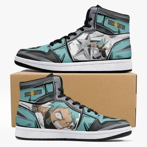 Black Star Soul Eater Mid 1 Basketball Shoes
