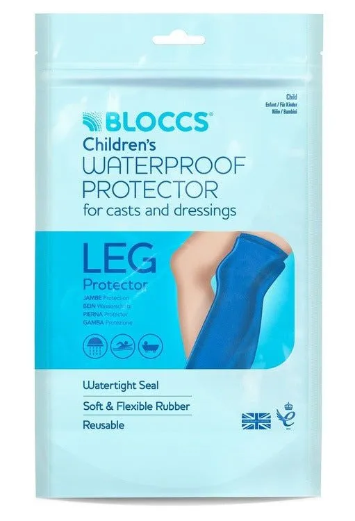 Bloccs Waterproof Protector for Casts and Dressings - Child Full Leg 1-3 yrs | Small