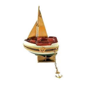 Brass Sails Sailboat with Removable Anchor Stand