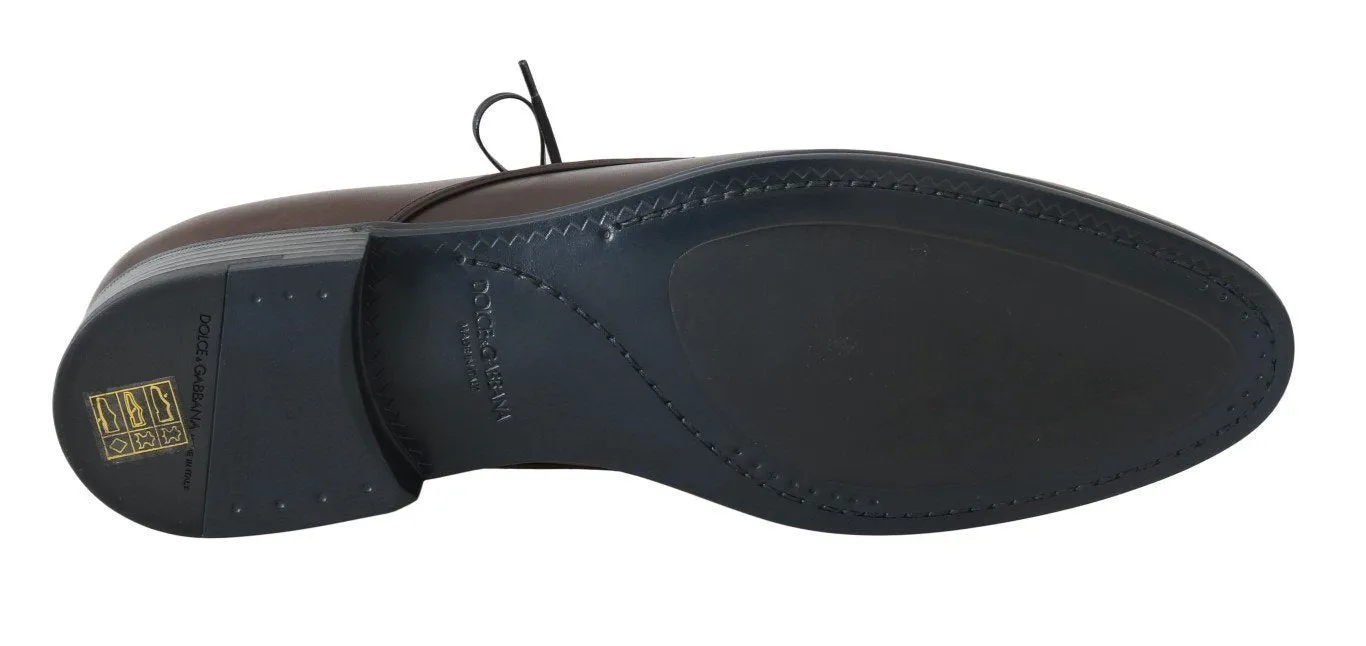 Brown Leather Dress Formal Derby Shoes