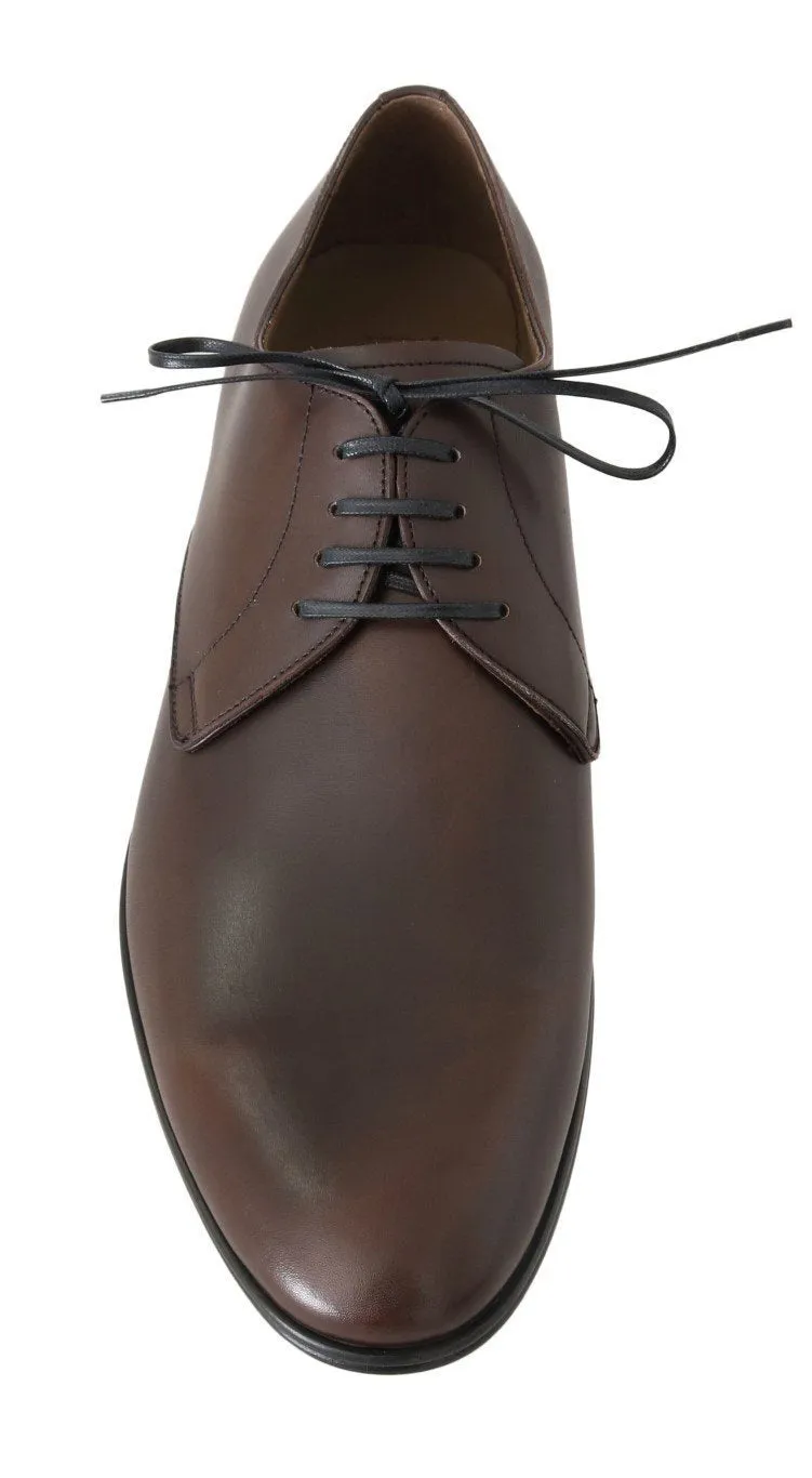 Brown Leather Dress Formal Derby Shoes