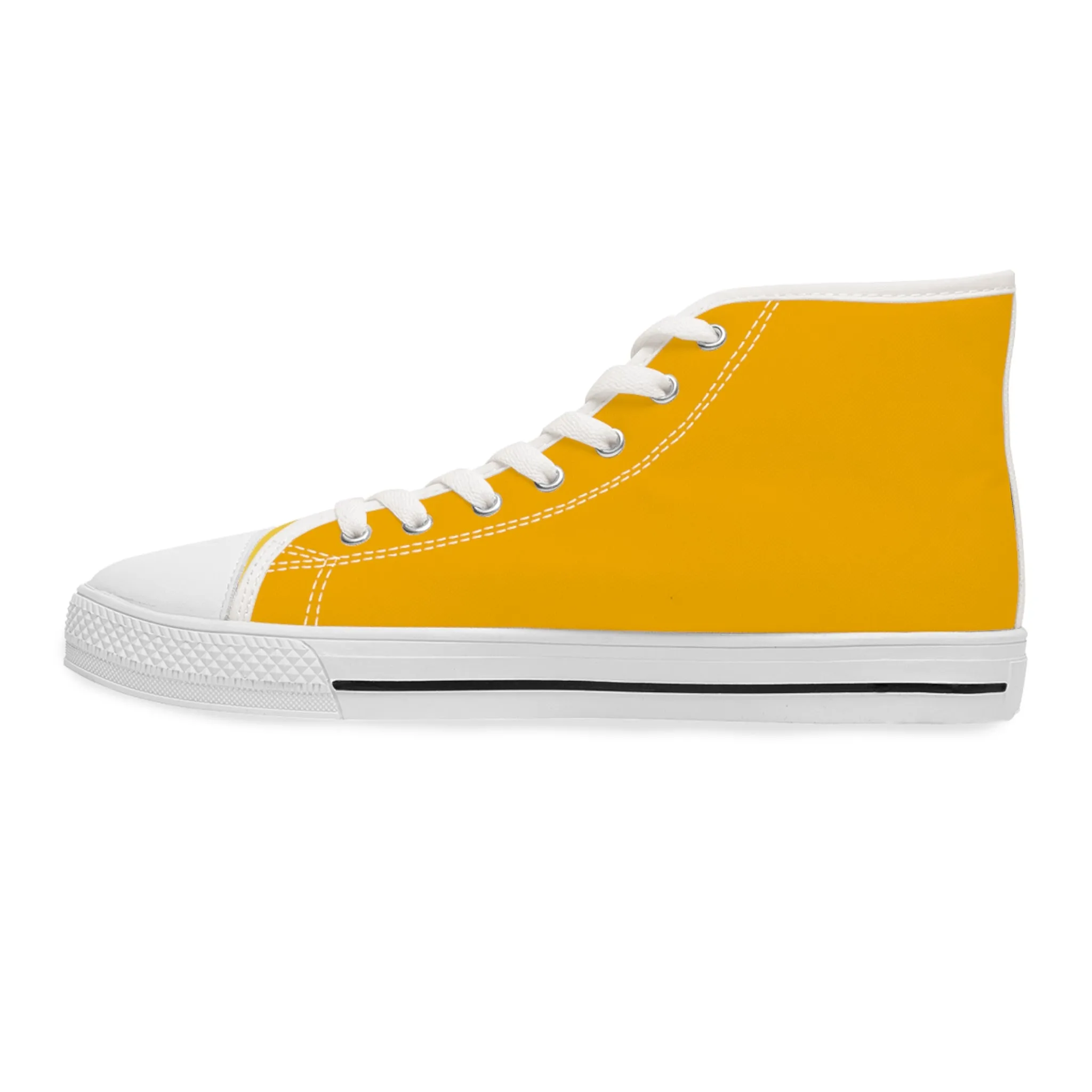 Buttercup Ladies' Two-Tone High Top Sneakers - Golden Hues, Effortless Elegance – Where Yellow Meets Gold!