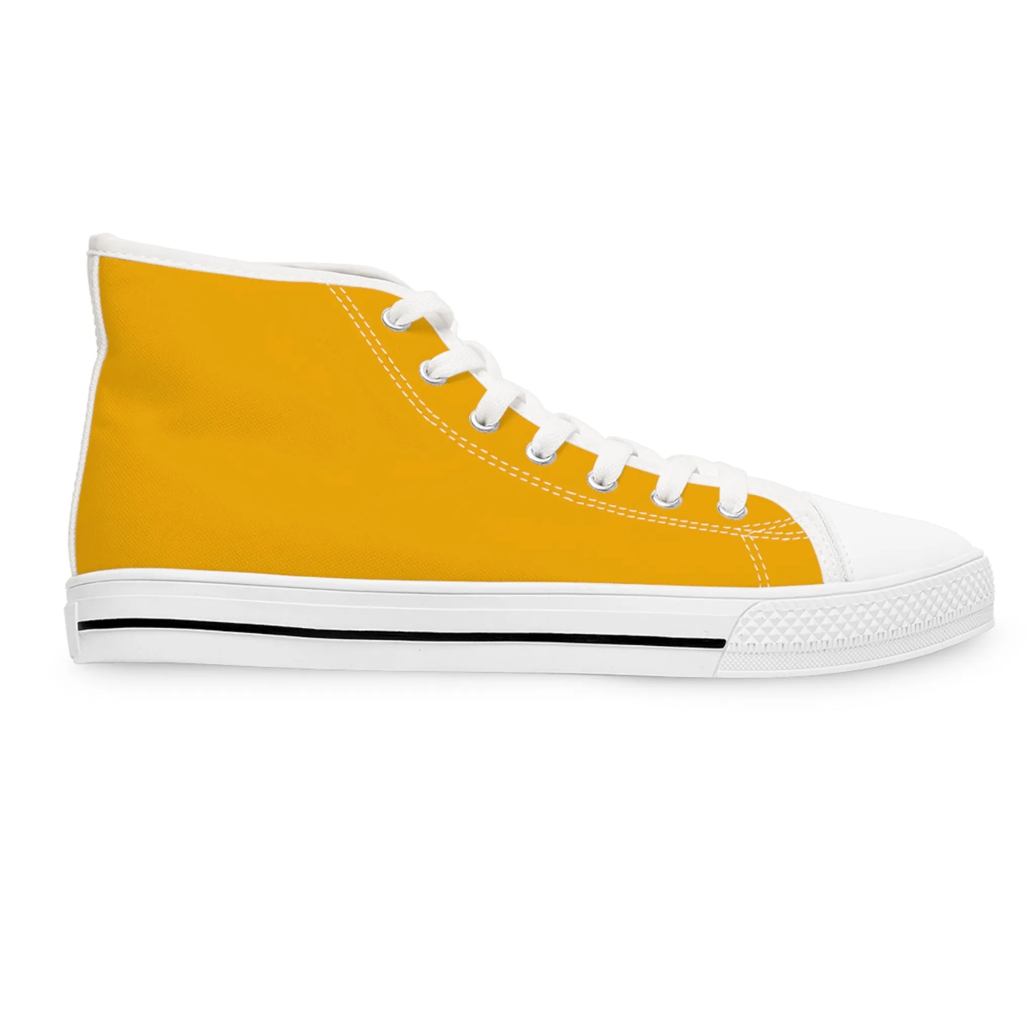 Buttercup Ladies' Two-Tone High Top Sneakers - Golden Hues, Effortless Elegance – Where Yellow Meets Gold!