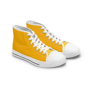 Buttercup Ladies' Two-Tone High Top Sneakers - Golden Hues, Effortless Elegance – Where Yellow Meets Gold!