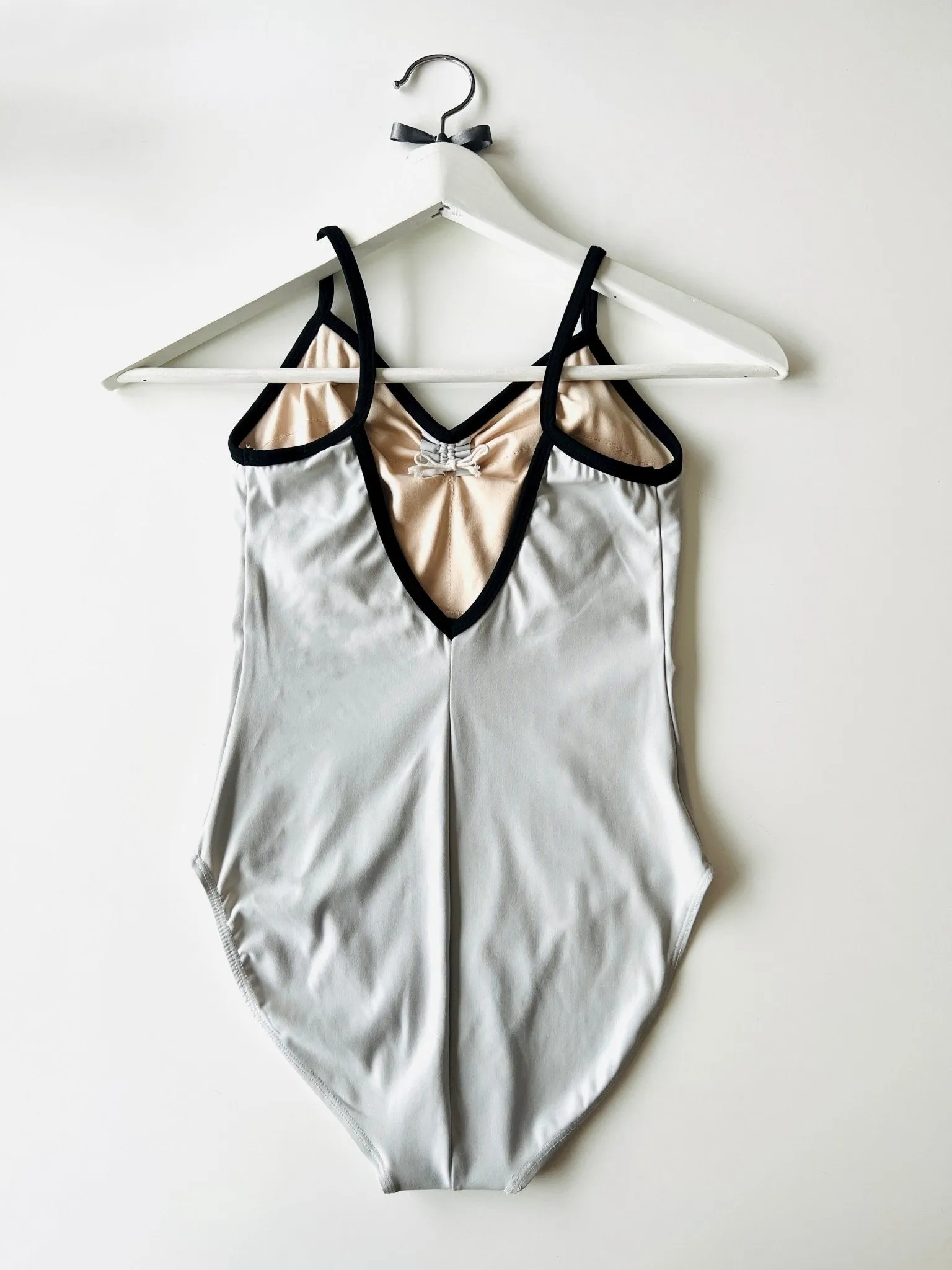 Camisole Leotard - Soft Grey and Black