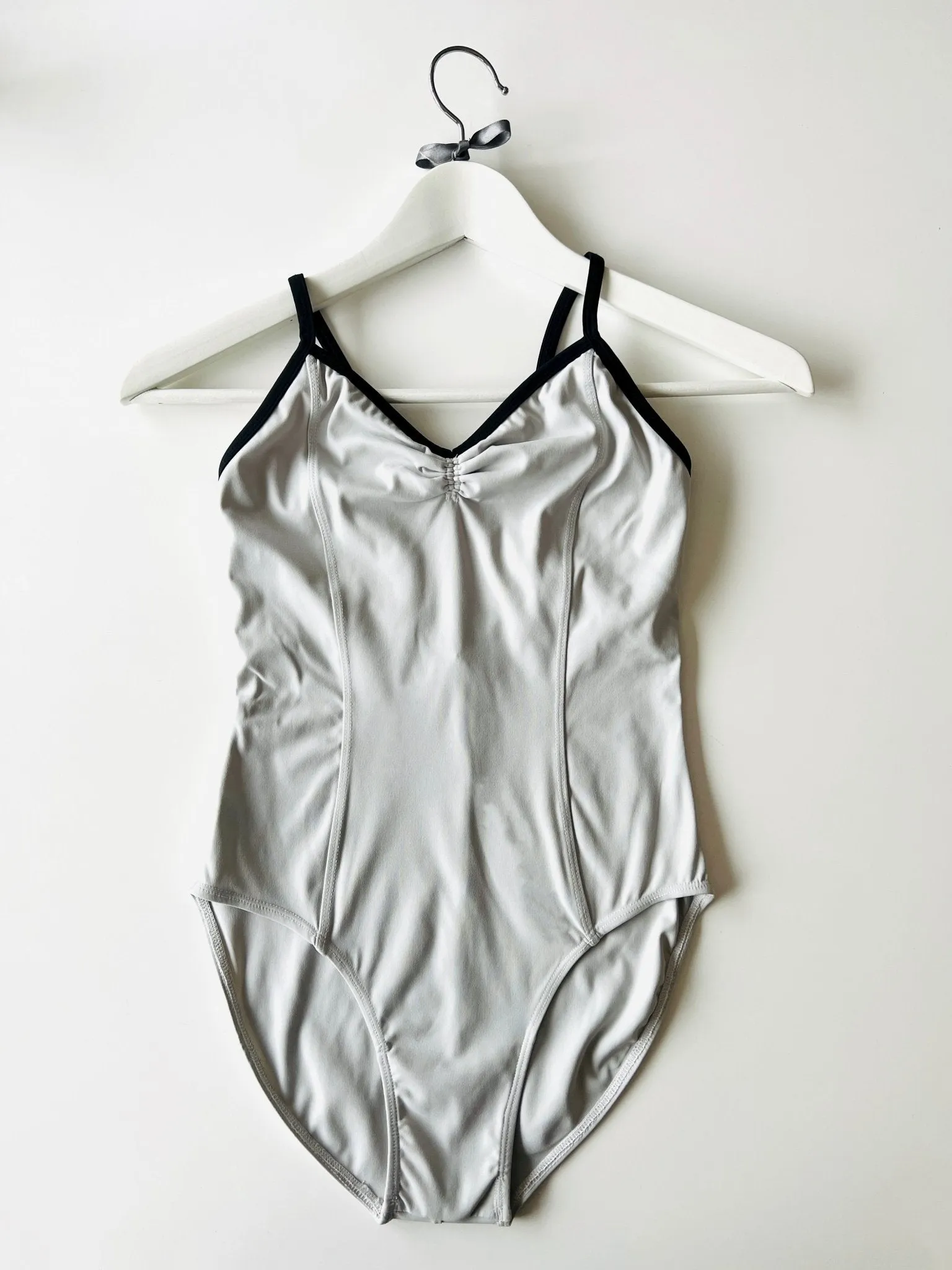 Camisole Leotard - Soft Grey and Black