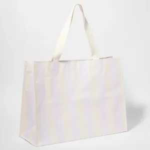 CARRYALL BEACH BAG - RIO SUN PASTEL LILAC STRIPE