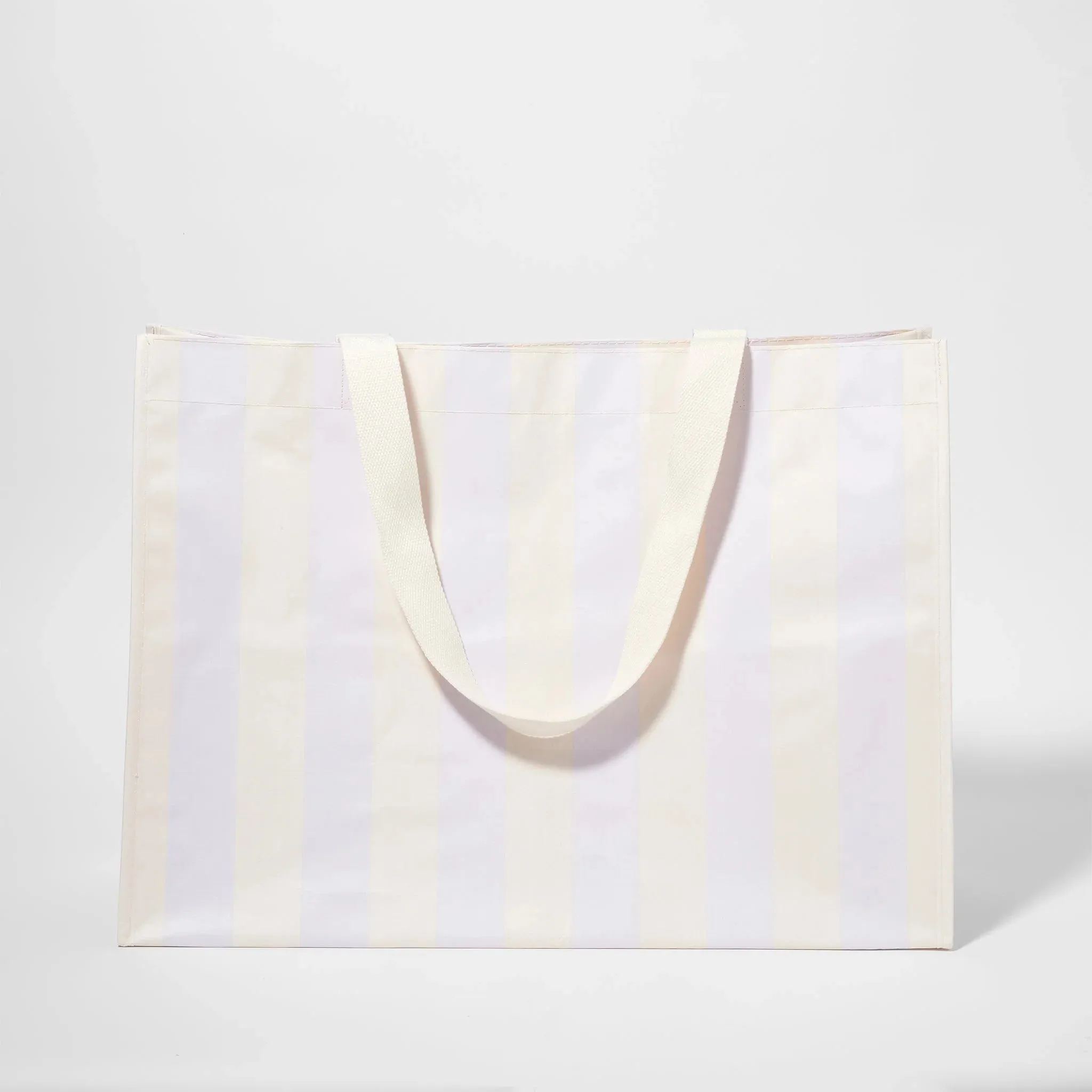 CARRYALL BEACH BAG - RIO SUN PASTEL LILAC STRIPE