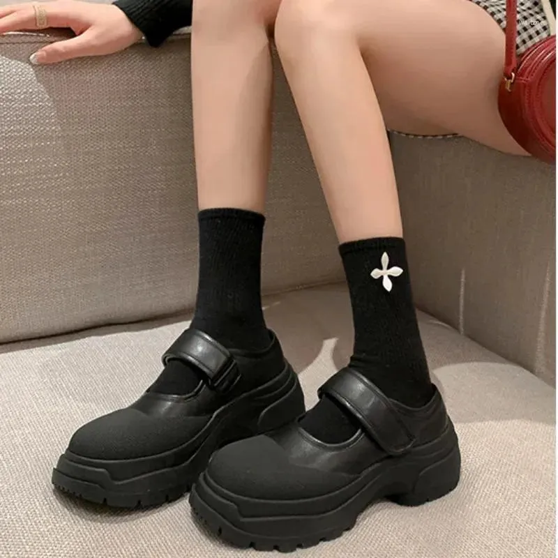 Casual Shoes  Retro Thick Soled Canvas Mary Jane For Women Fashion Sports Style Zapatos De Mujer