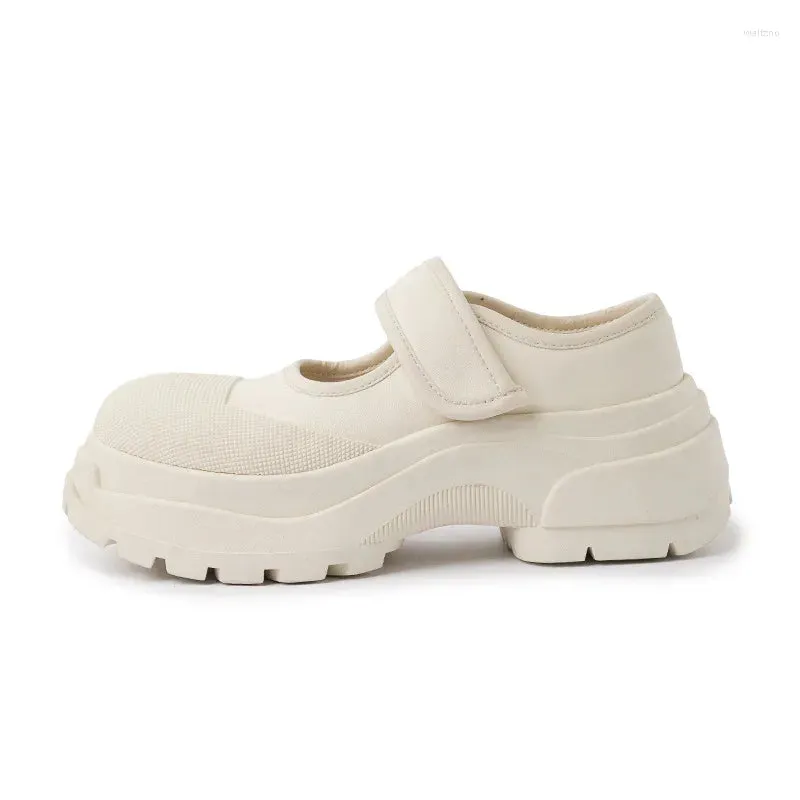 Casual Shoes  Retro Thick Soled Canvas Mary Jane For Women Fashion Sports Style Zapatos De Mujer