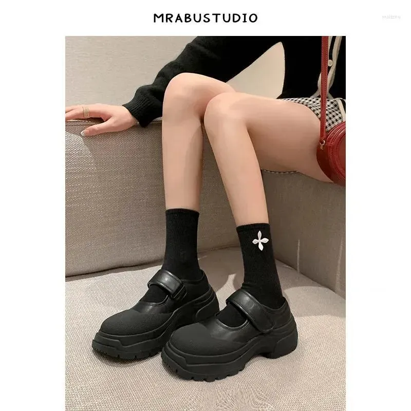 Casual Shoes  Retro Thick Soled Canvas Mary Jane For Women Fashion Sports Style Zapatos De Mujer