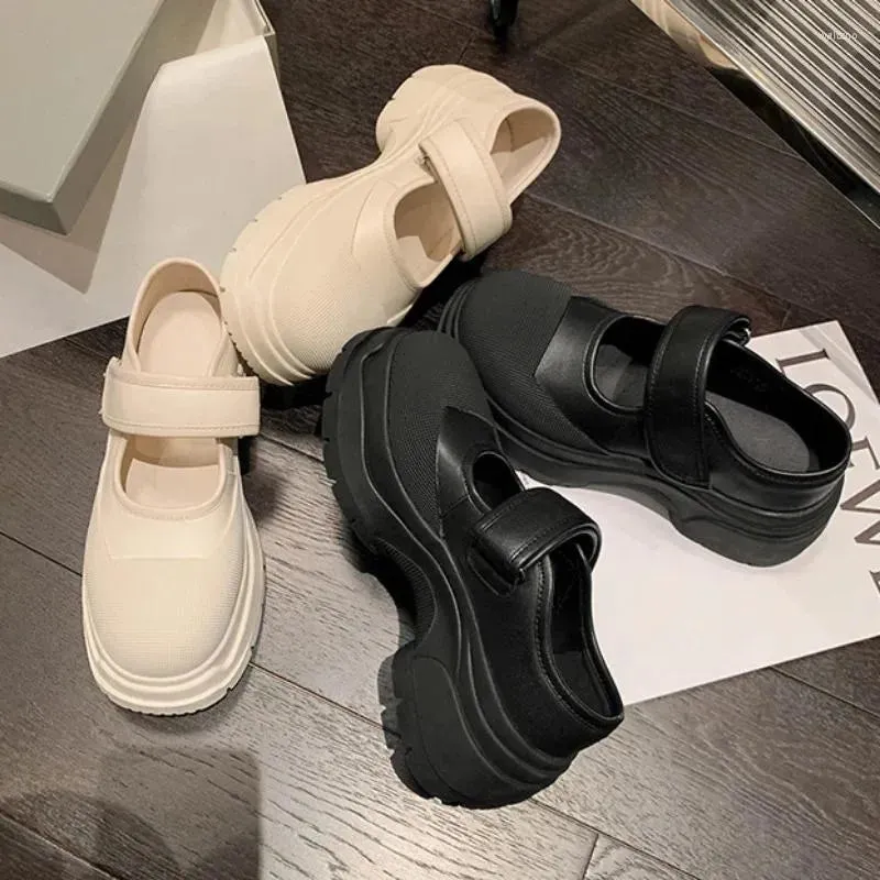 Casual Shoes  Retro Thick Soled Canvas Mary Jane For Women Fashion Sports Style Zapatos De Mujer