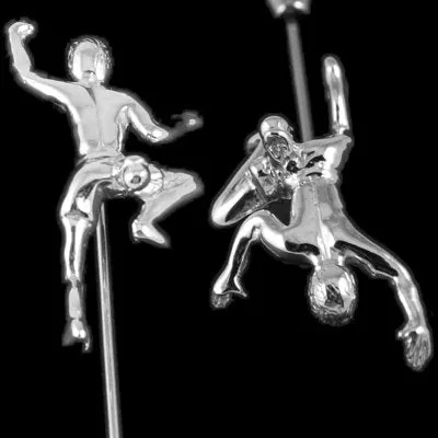 Climbing Guy Figure Stickpin - Sterling Silver - Rock Climbing Jewelry