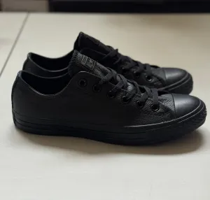 Converse All Star Ox Leather Black Monochrome