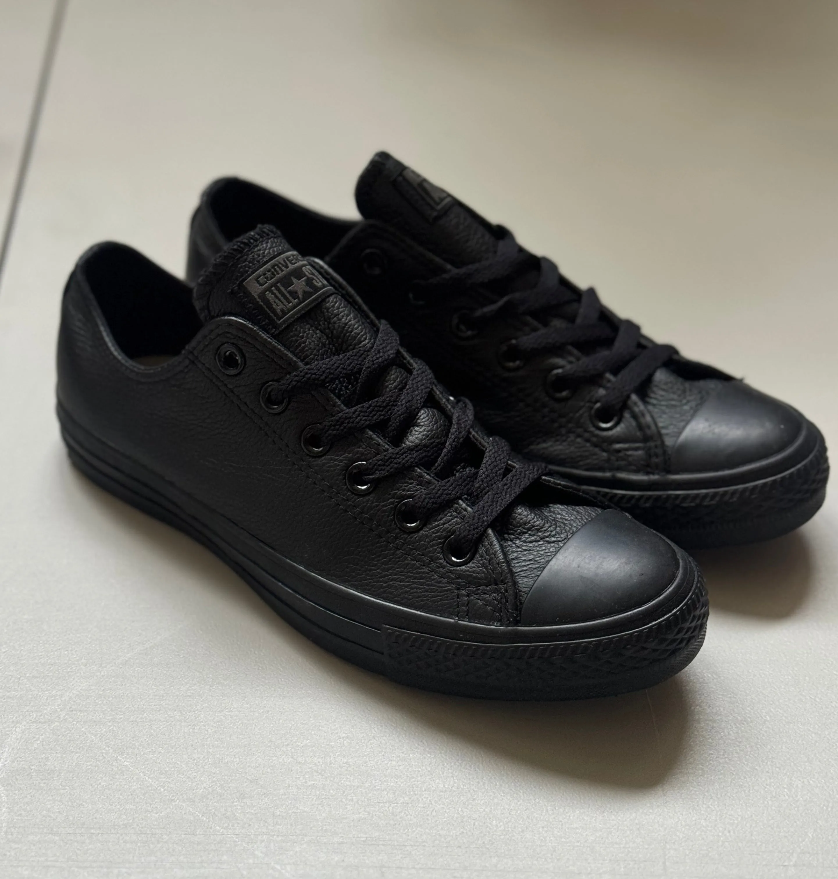 Converse All Star Ox Leather Black Monochrome