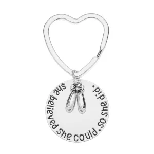 Dance Keychain - She Believed She Could So She Did