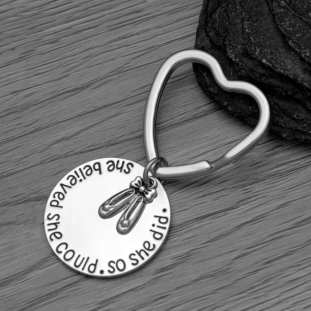 Dance Keychain - She Believed She Could So She Did