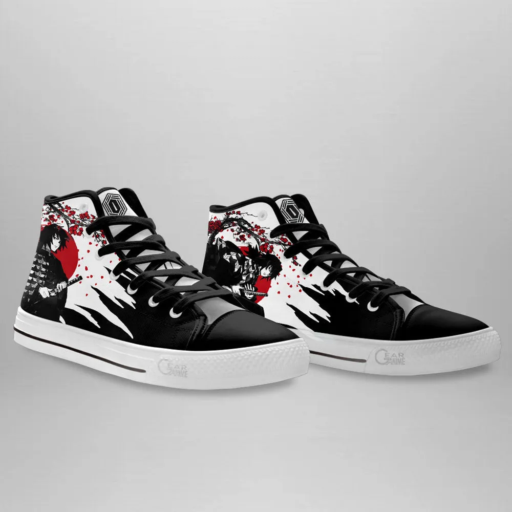 Demon Slayer Shoes Giyu Tomioka High Top Shoes