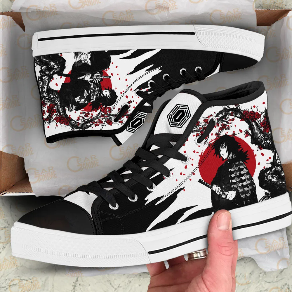 Demon Slayer Shoes Giyu Tomioka High Top Shoes