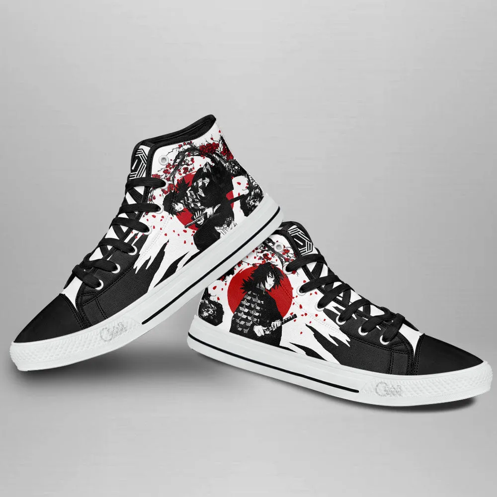 Demon Slayer Shoes Giyu Tomioka High Top Shoes