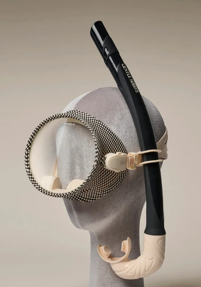Dive Mask and Snorkel Set - Checkered