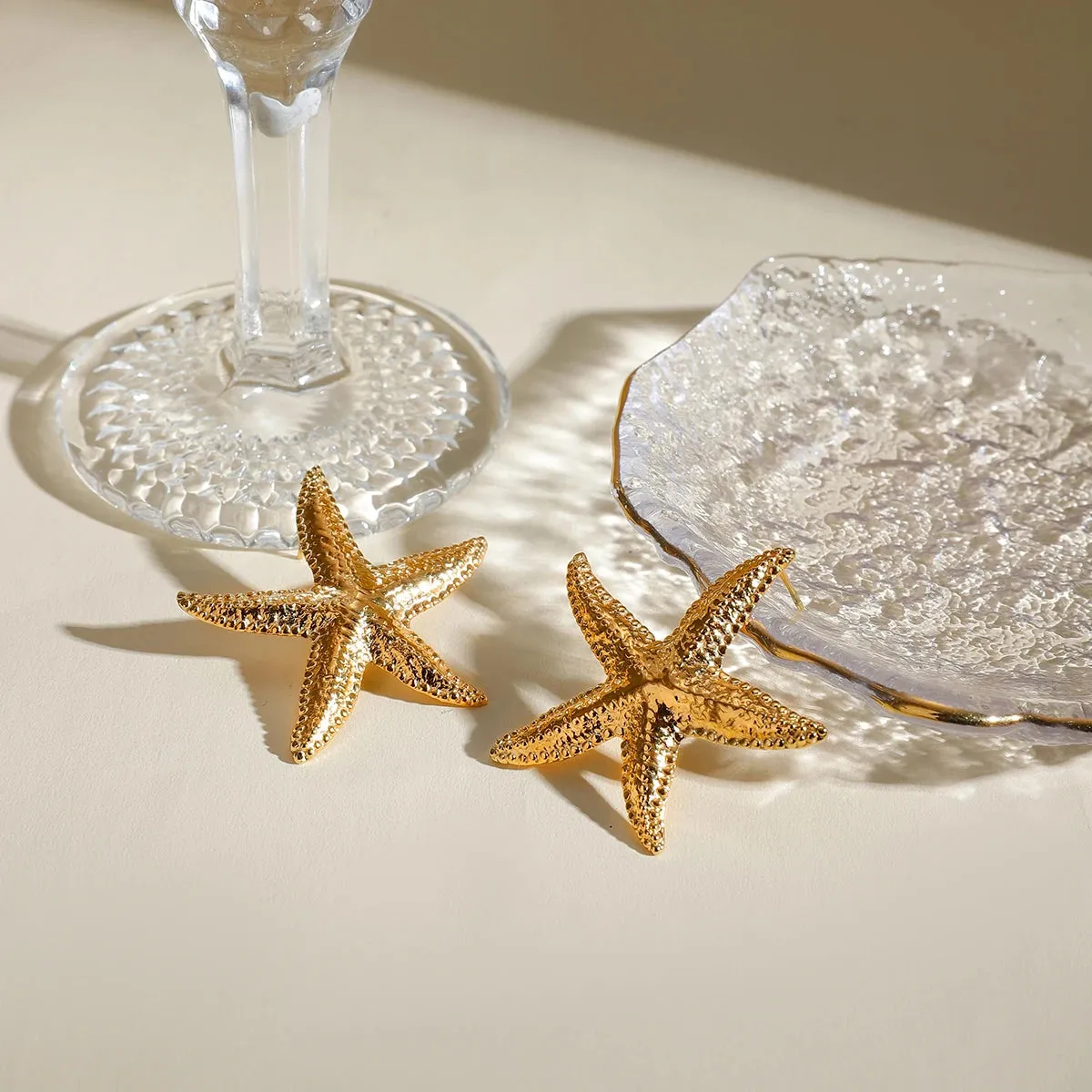 Elegant Starfish Stud Earrings