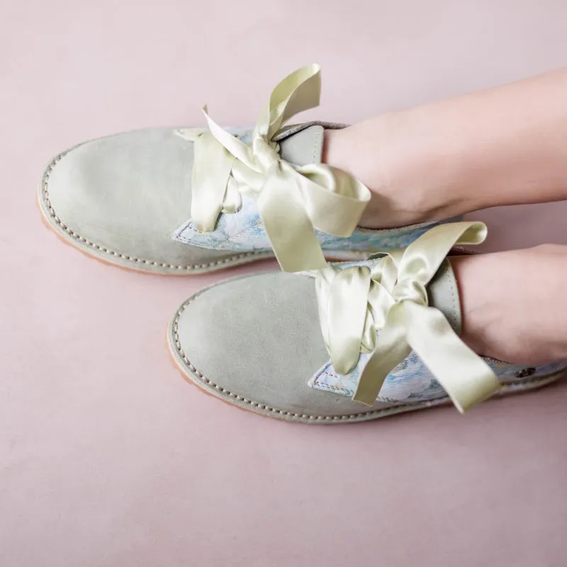 Flower Vellie Leather Handmade