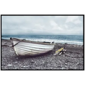 Framed Canvas - Beached Row Boat