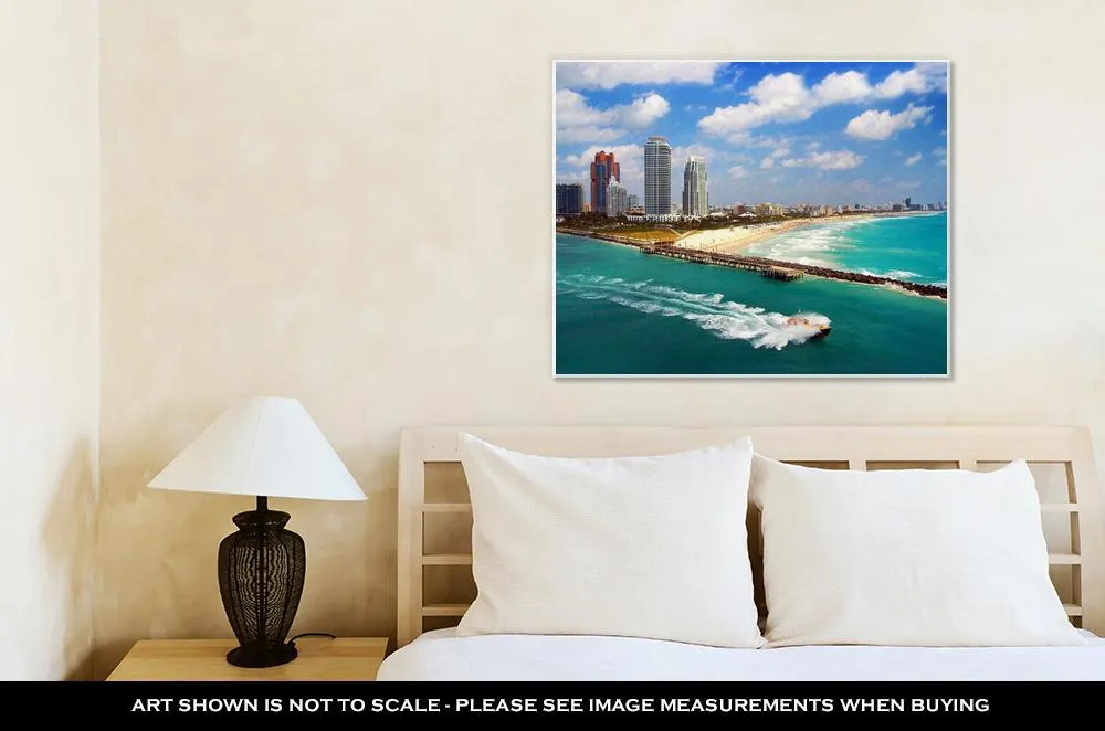 Gallery Wrapped Canvas, South Miami Beach Aerial View