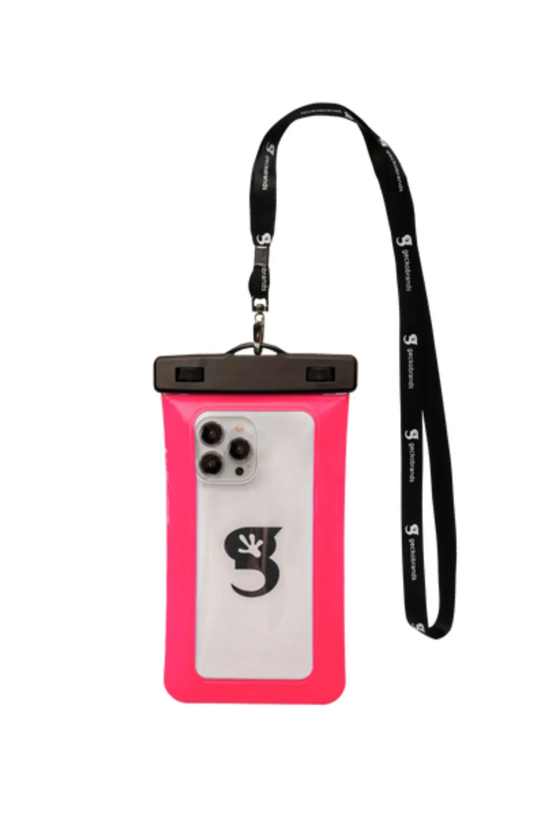 Gecko Pink Waterproof Large Phone Dry Bag