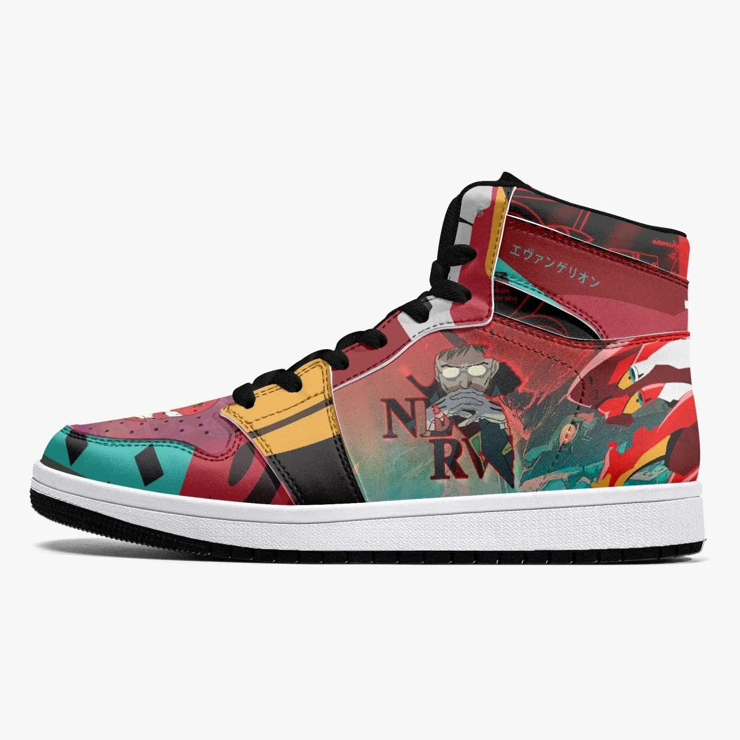 Gendo Ikari Eva Unit 02 Neon Genesis Evangelion Mid 1 Basketball Shoes