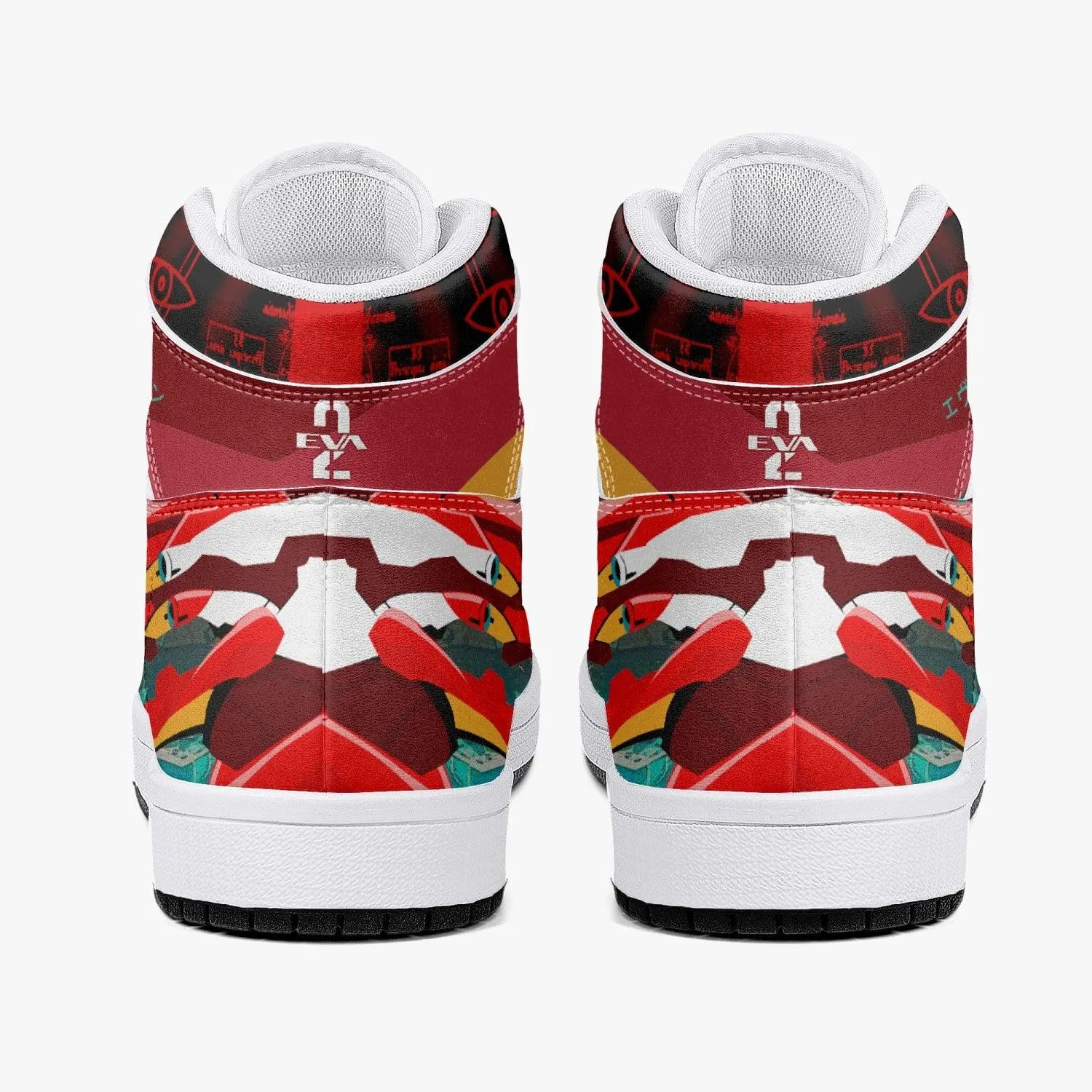 Gendo Ikari Eva Unit 02 Neon Genesis Evangelion Mid 1 Basketball Shoes