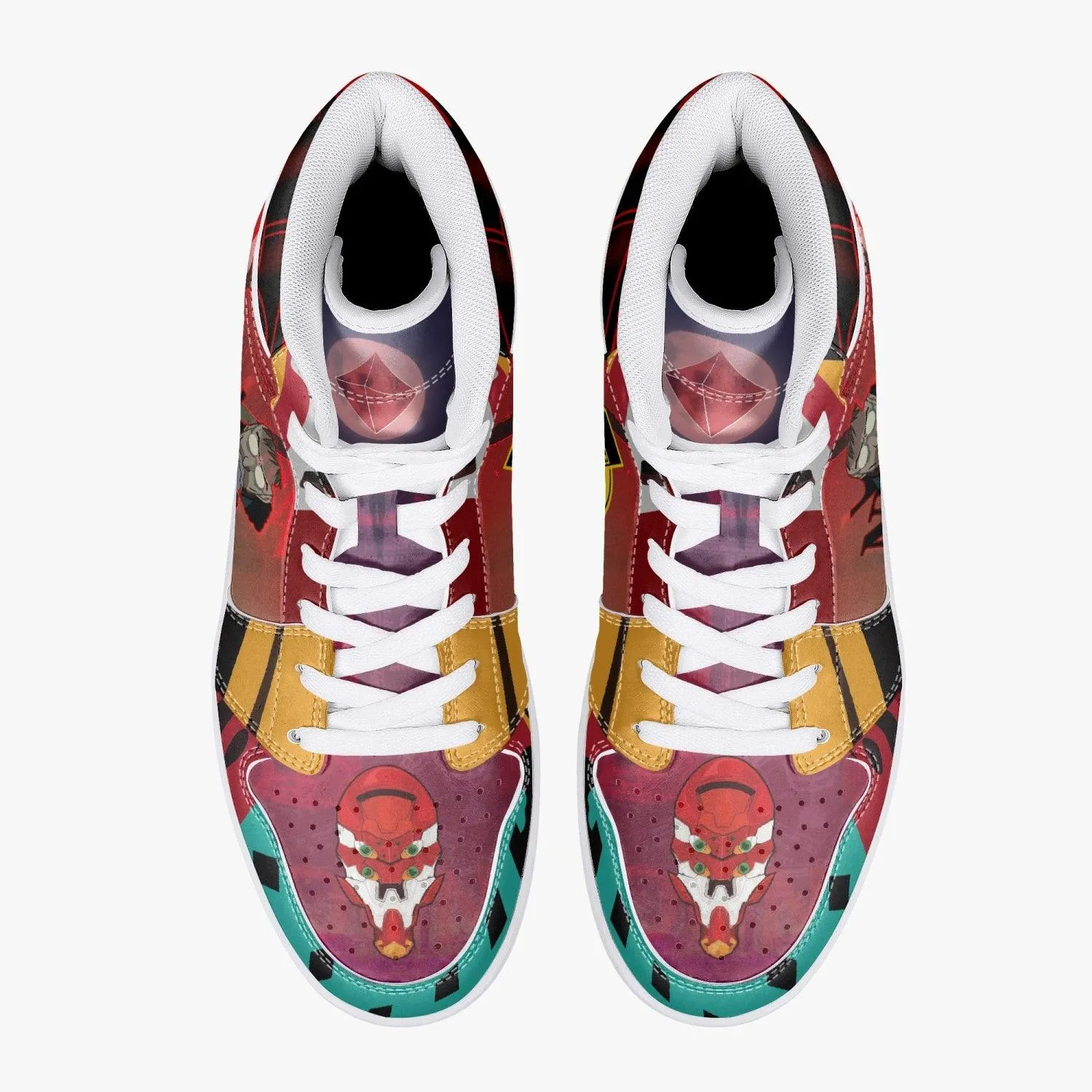 Gendo Ikari Eva Unit 02 Neon Genesis Evangelion Mid 1 Basketball Shoes