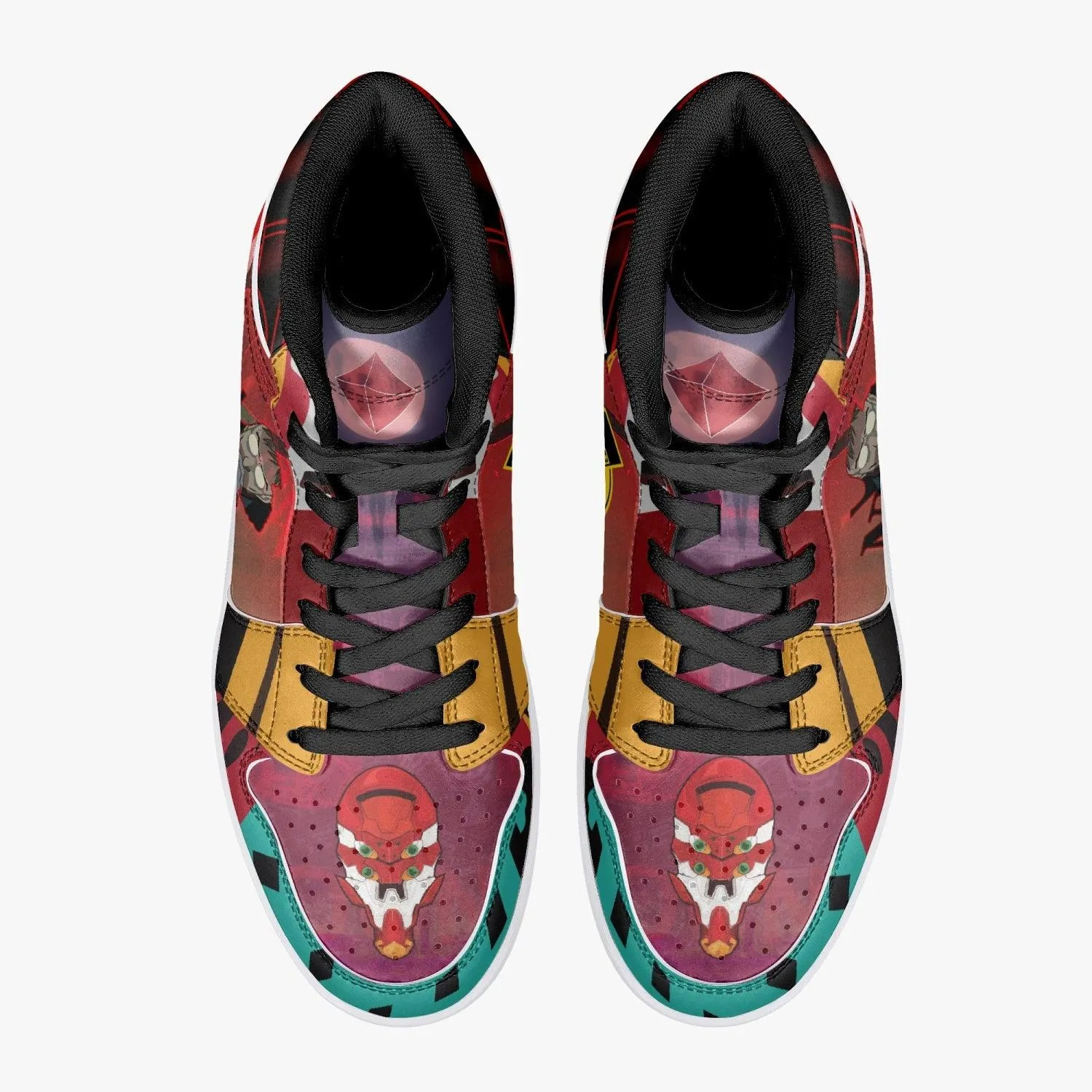 Gendo Ikari Eva Unit 02 Neon Genesis Evangelion Mid 1 Basketball Shoes