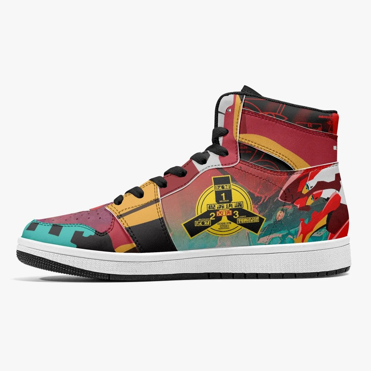 Gendo Ikari Eva Unit 02 Neon Genesis Evangelion Mid 1 Basketball Shoes