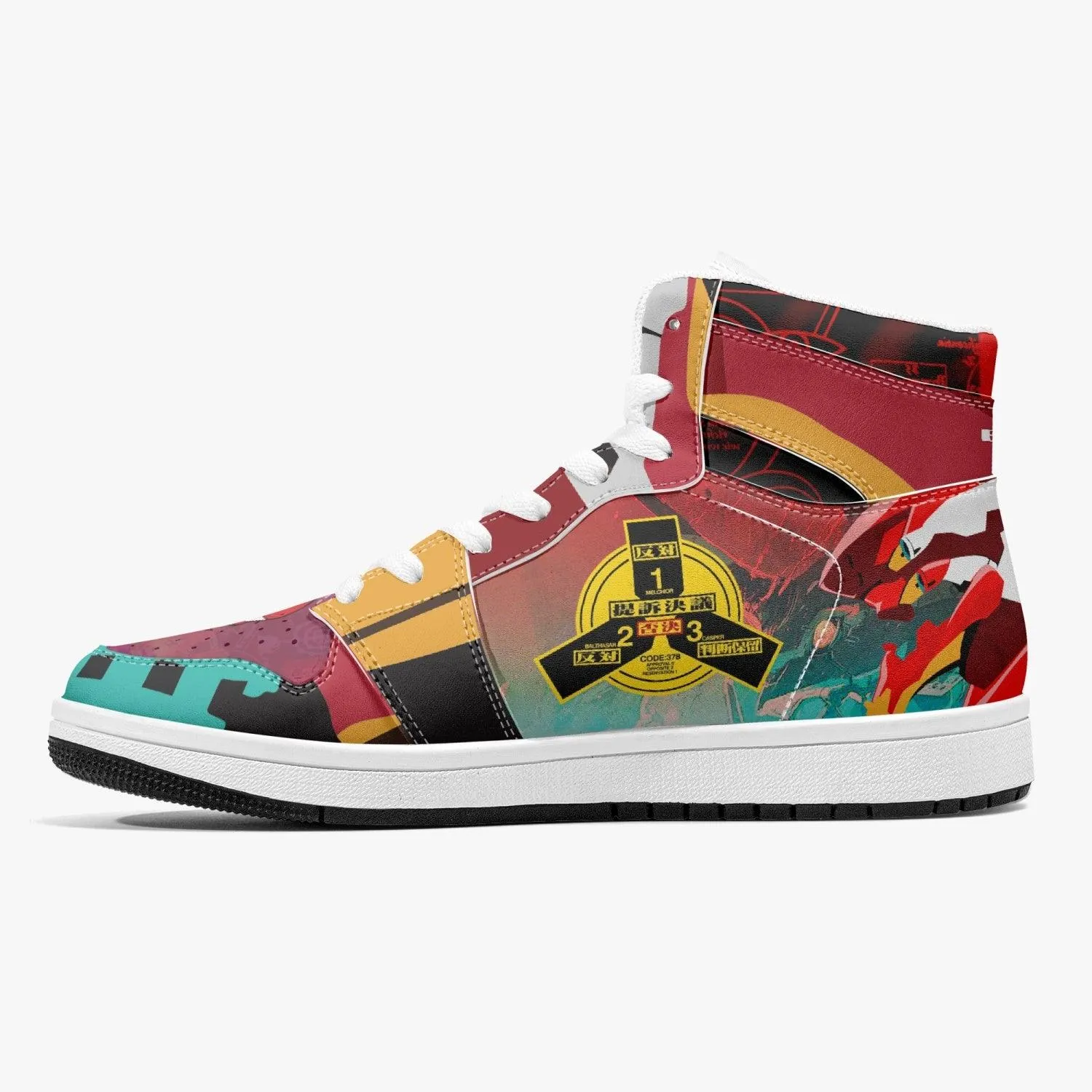 Gendo Ikari Eva Unit 02 Neon Genesis Evangelion Mid 1 Basketball Shoes