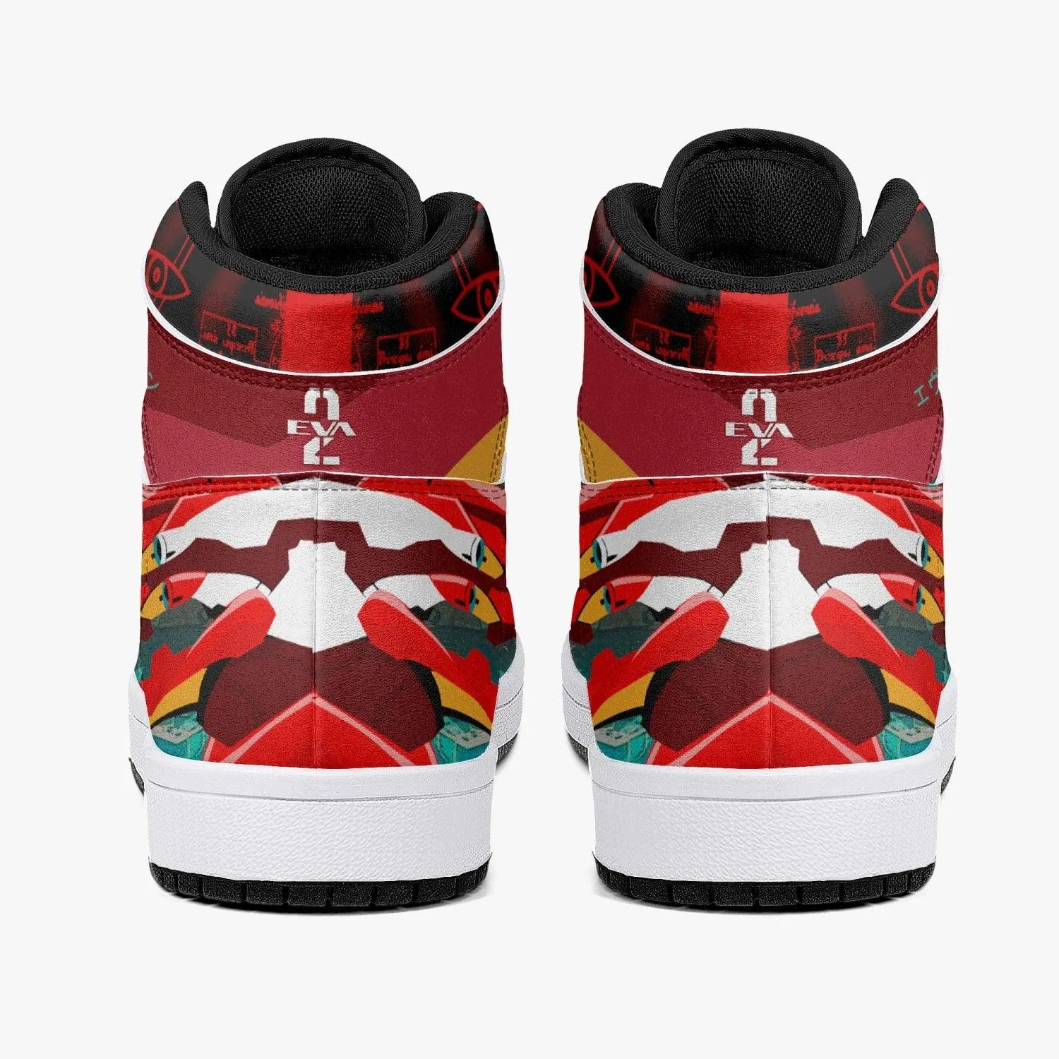 Gendo Ikari Eva Unit 02 Neon Genesis Evangelion Mid 1 Basketball Shoes