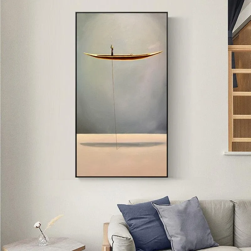 'Golden Boat' Wall Art Print