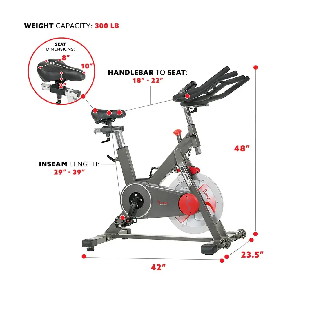 GP Pro Sun Indoor Training Cycling Fitness Bike - Lifetime warranty*