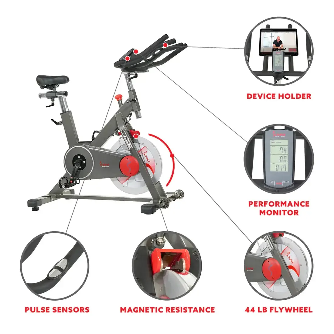 GP Pro Sun Indoor Training Cycling Fitness Bike - Lifetime warranty*