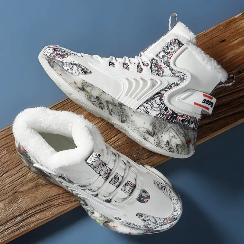 High Top Plush Cotton Basketball Shoes